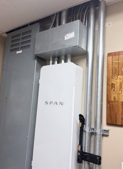 SPAN Smart Panel installed by Solar Alternatives at a Community Lighthouse site in New Orleans